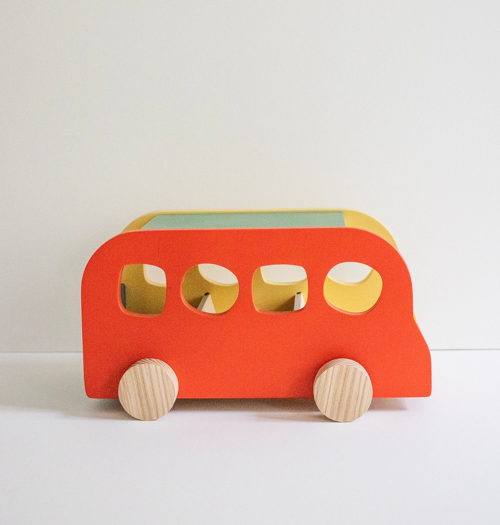 Wooden Toy Bus | Multi Colour image 0
