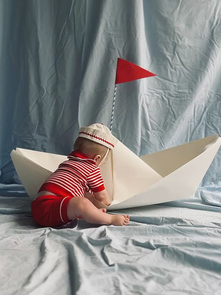 Cherry Sailor Baby Hat image 3
