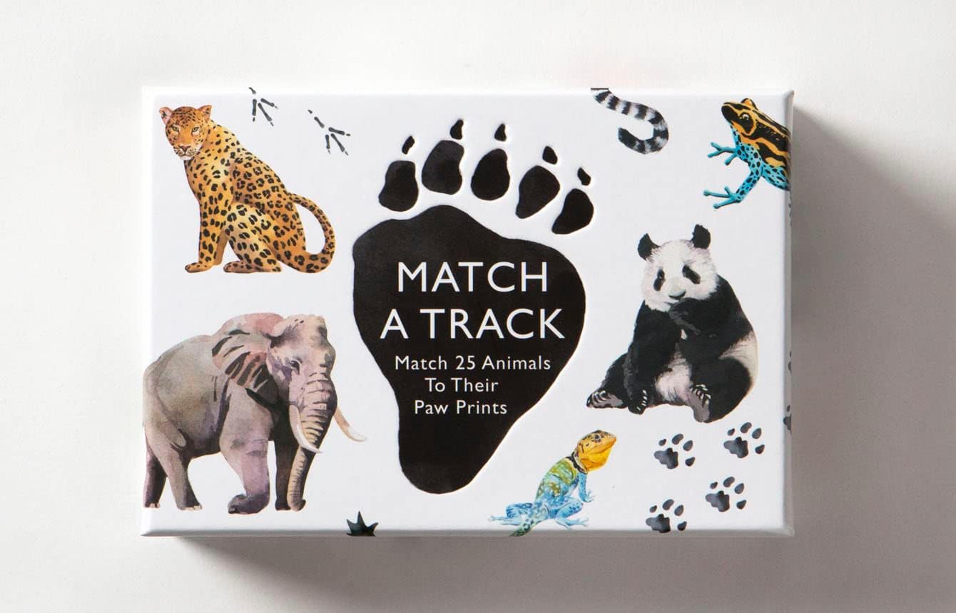 Animals to Their Paw Prints Match Memory Game
