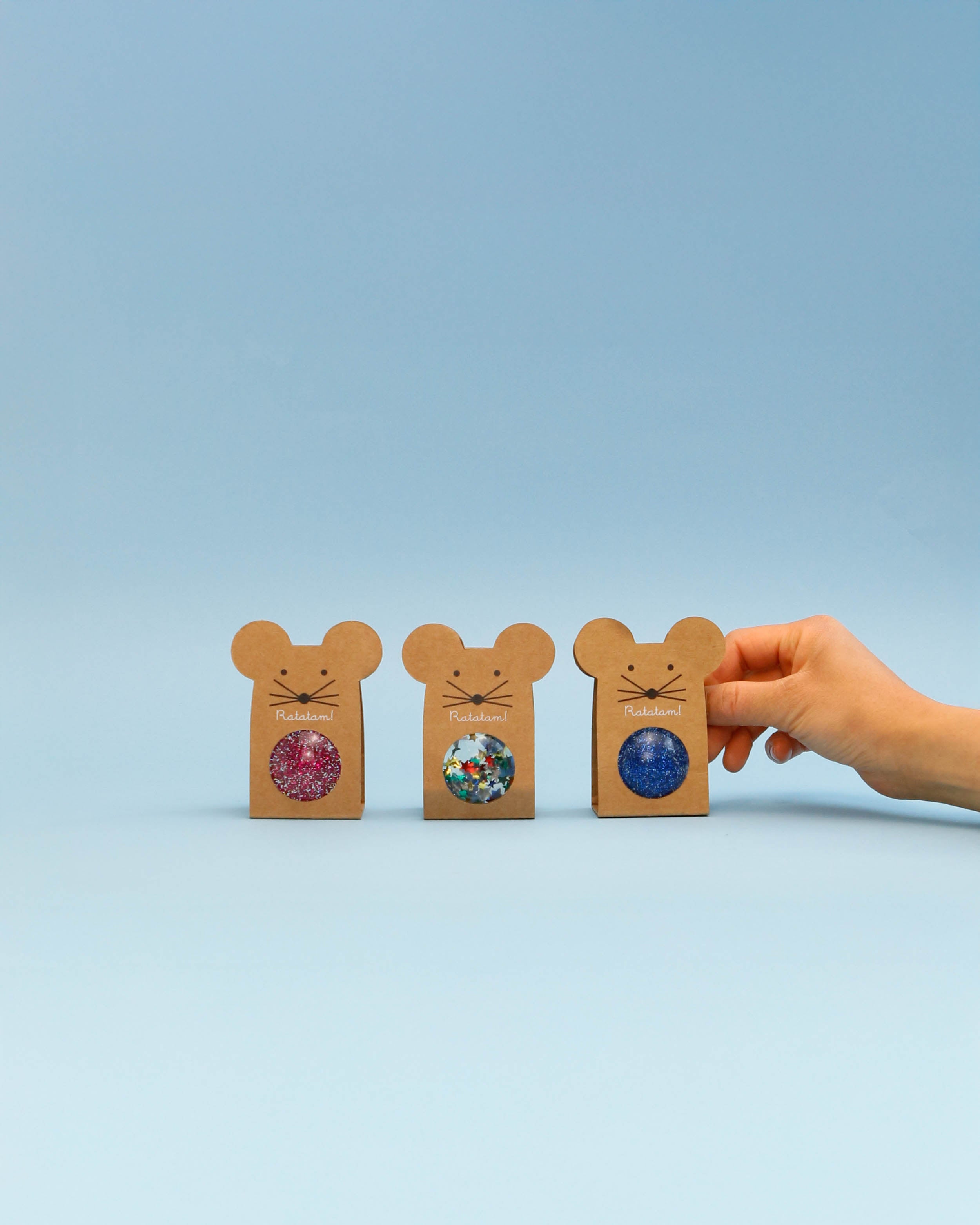 Glitter Blue Mouse Bouncing Ball image 2