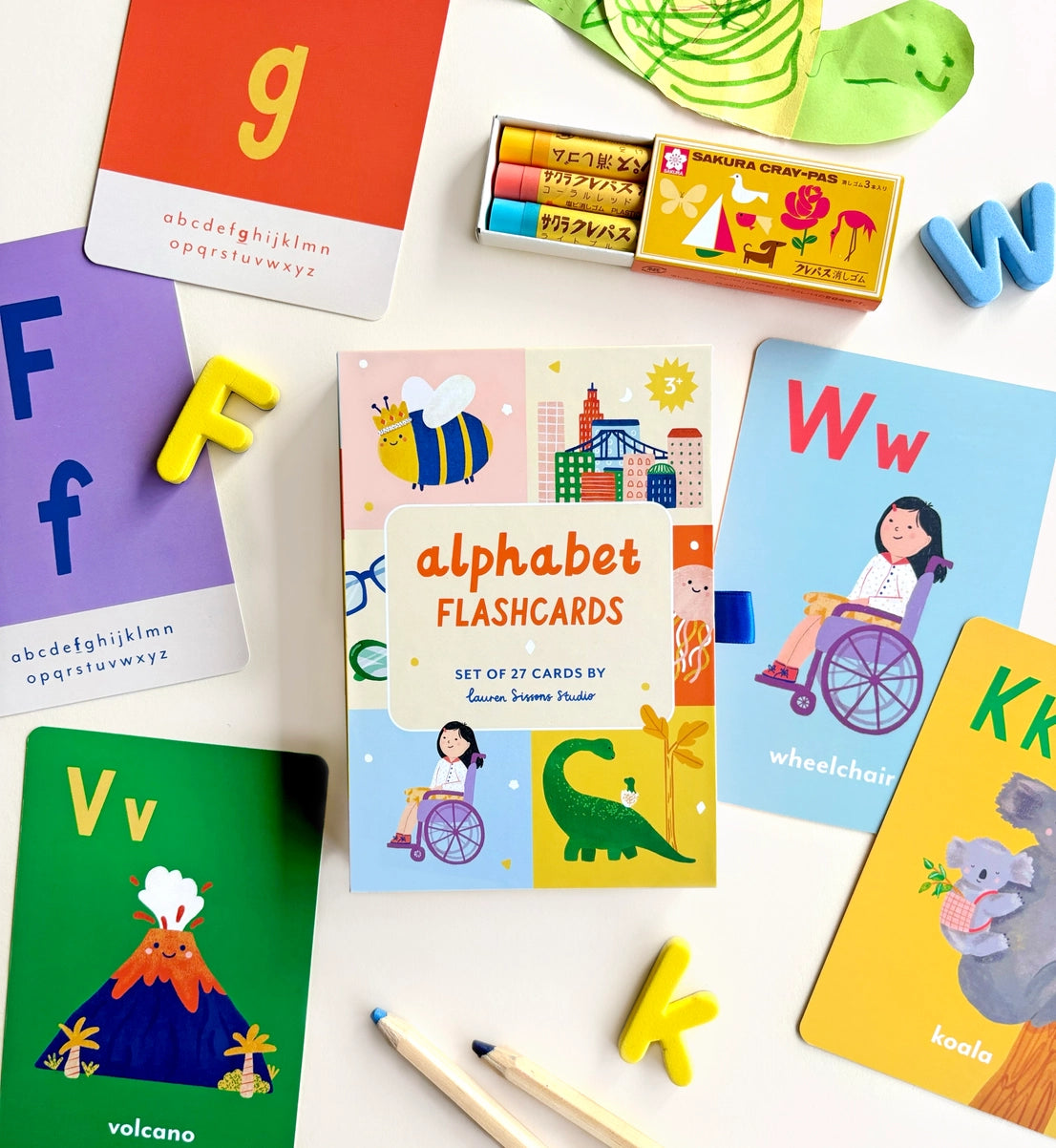 A-Z Illustrated Alphabet Flashcards image 2