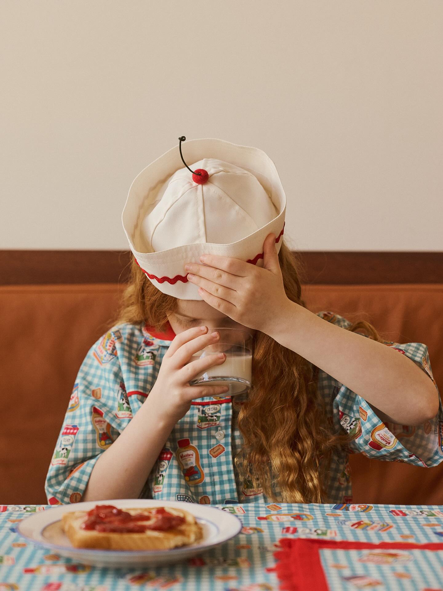 Pompon Cucu Cherry Sailor Hat (size M restock in July)