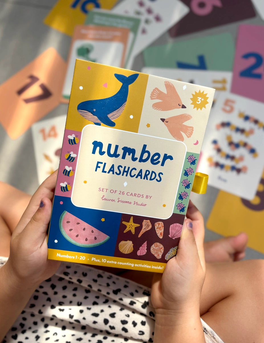 1- 20 Illustrated Number Flashcards image 2