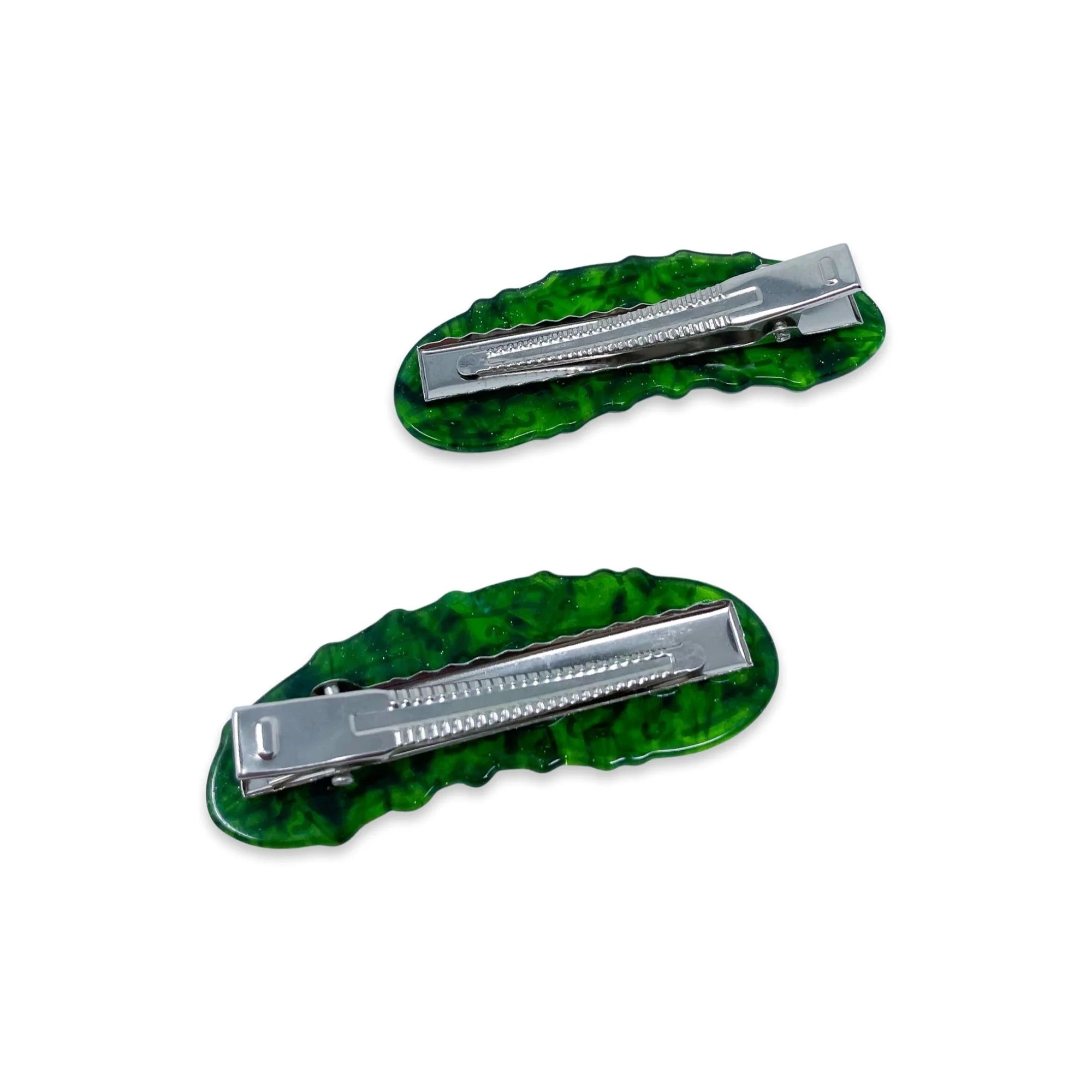 Pickle Alligator Hair Clip Set image 1