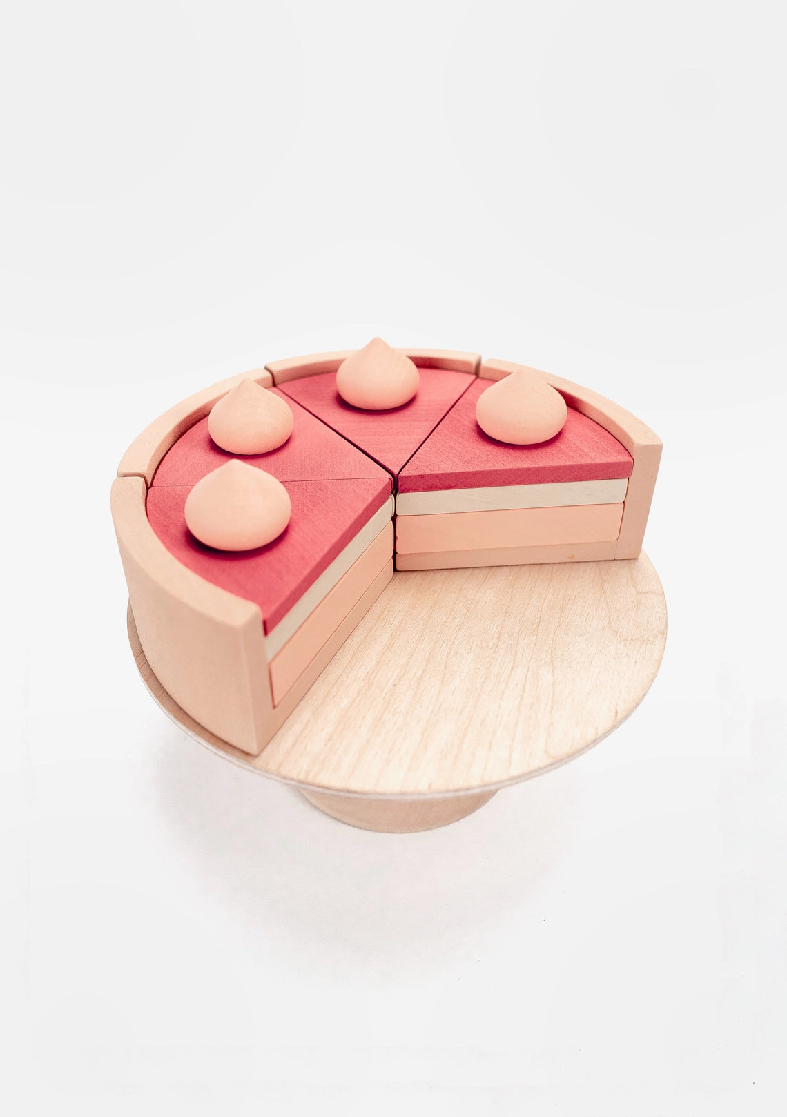 Wooden Stackable Strawberry Cake