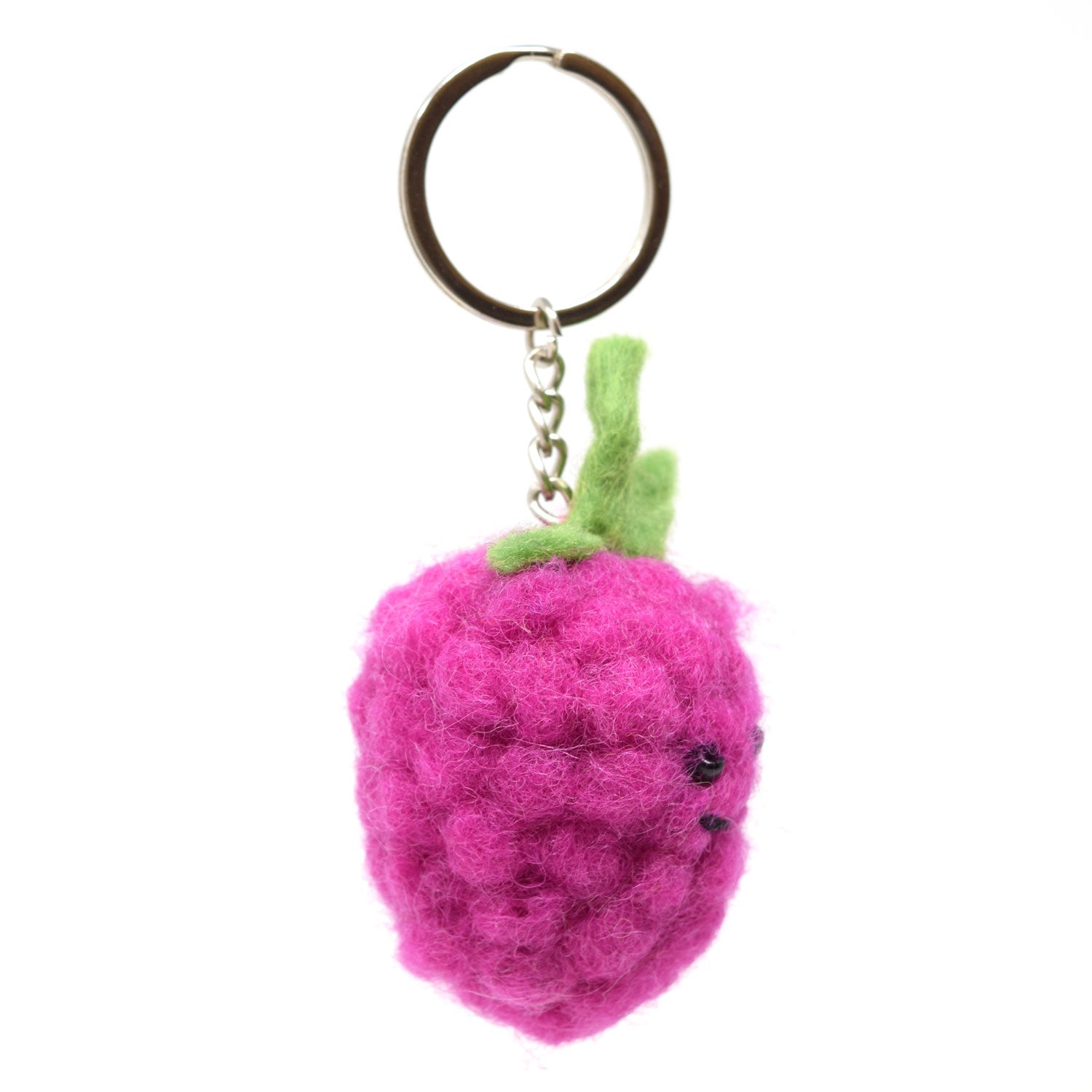 Raspberry Felt Keychain image 2