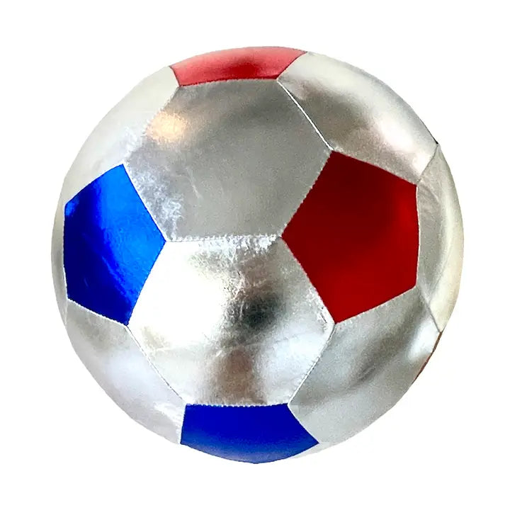 Metallic Soccer Ball | Silver, Blue and Red 22cm image 0