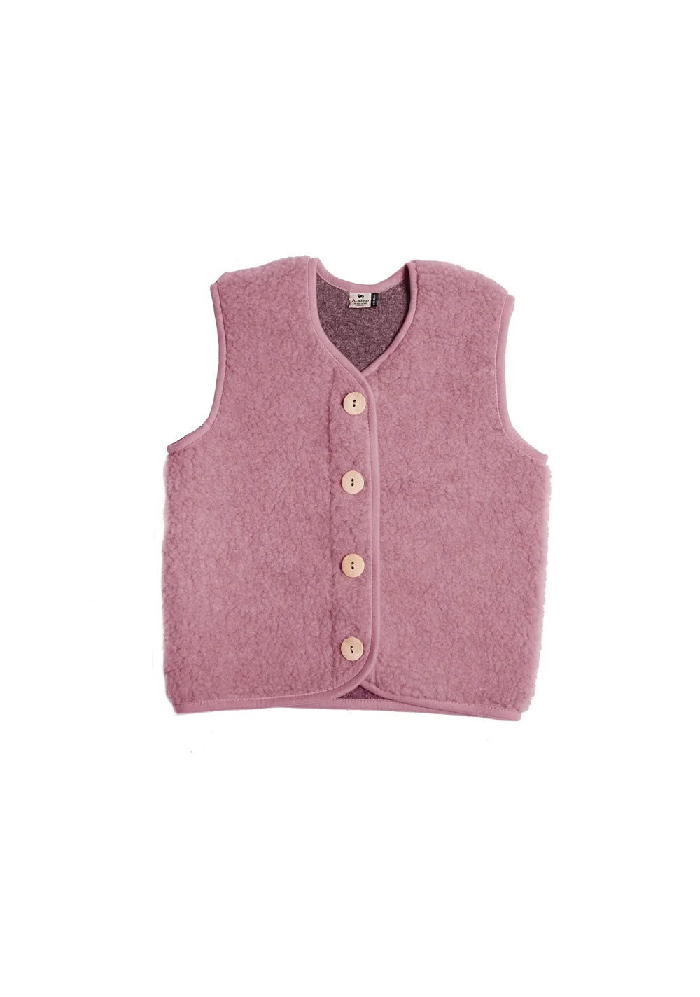 Kids Vest Light Wool Light Pink