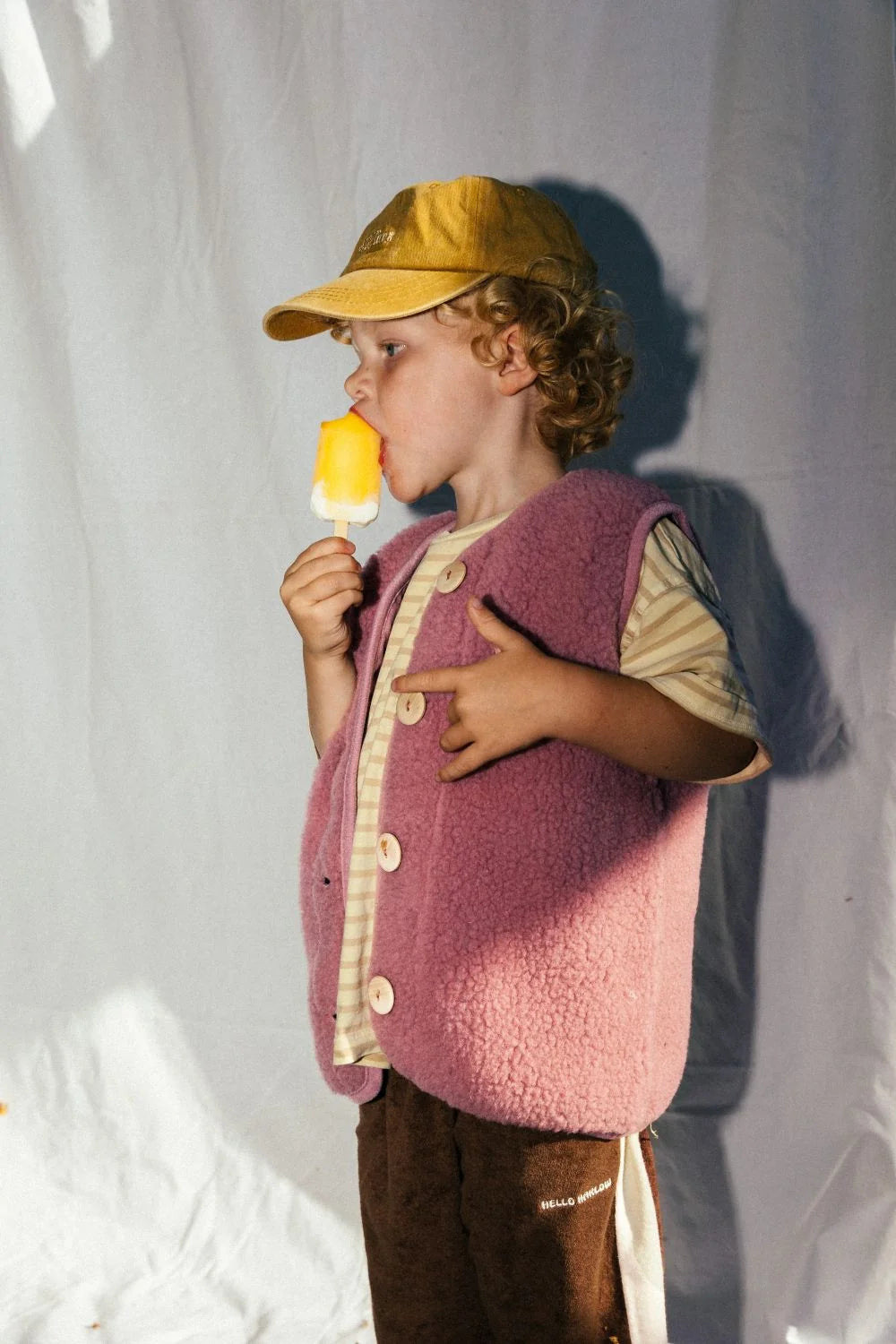 Kids Vest Light Wool Light Pink
