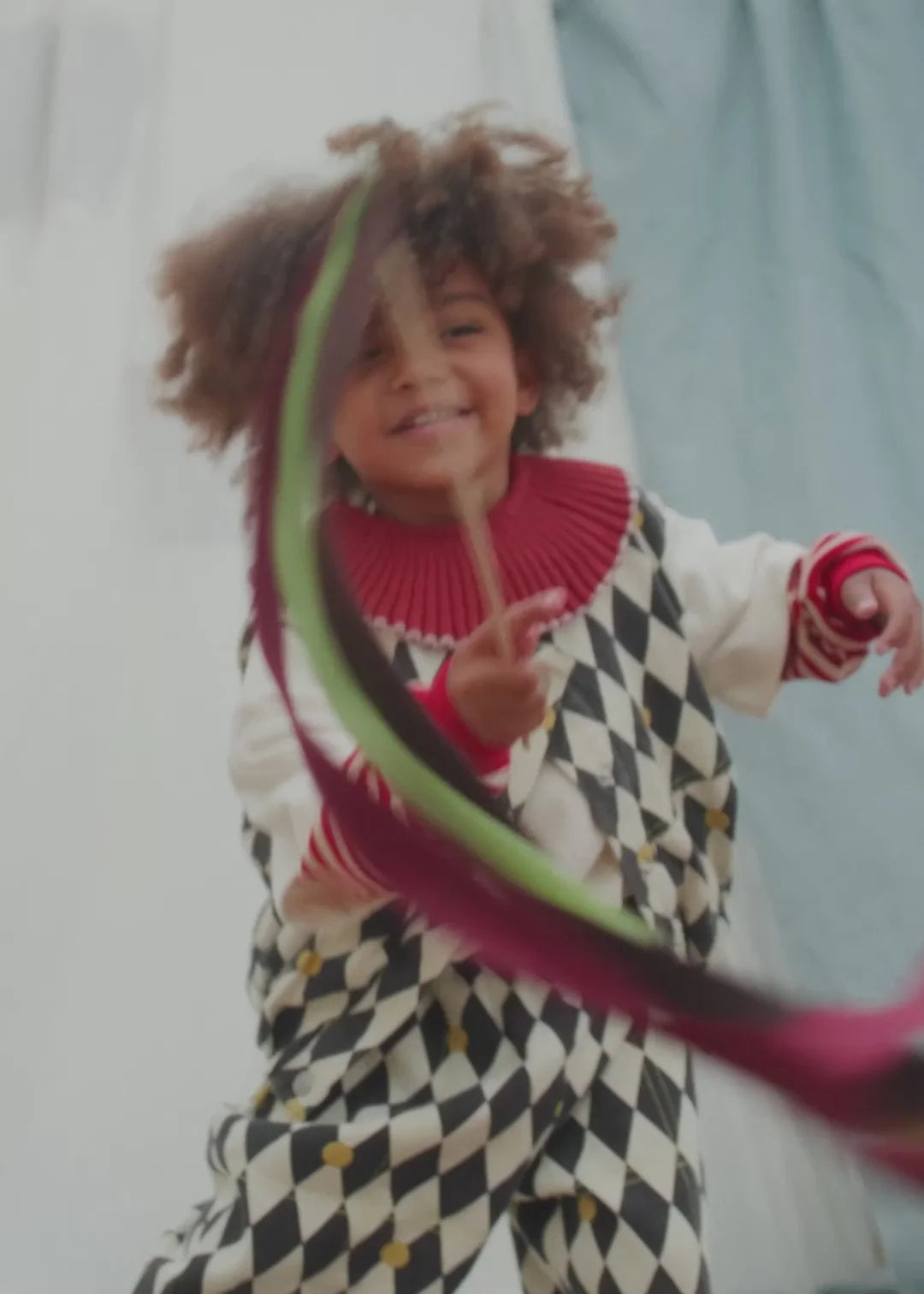 Rumi Harlequin Spot Gilet Organic Cotton