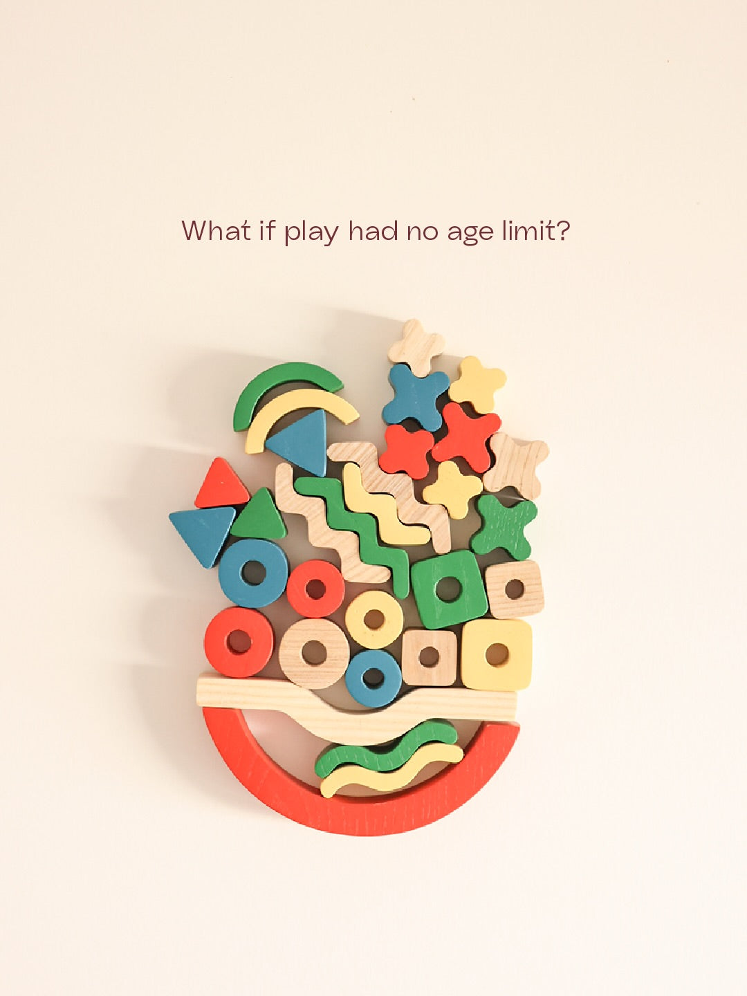 Stacking Balancing Wooden Blocks Multicolours