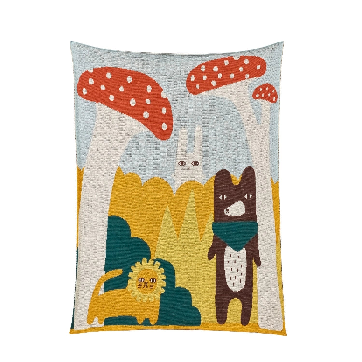 Trees and Creatures Organic Cotton Mini Blanket