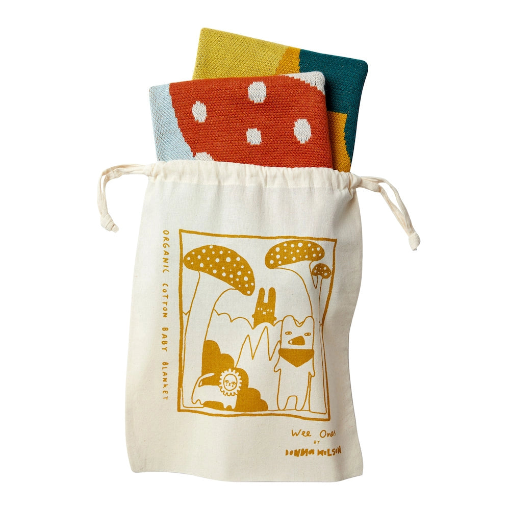 Trees and Creatures Organic Cotton Mini Blanket