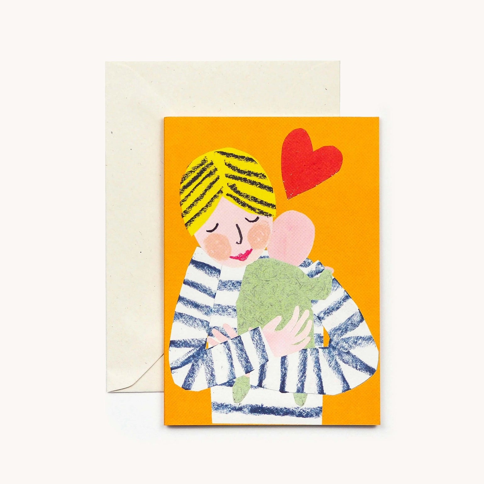New Baby Cuddle Card Orange