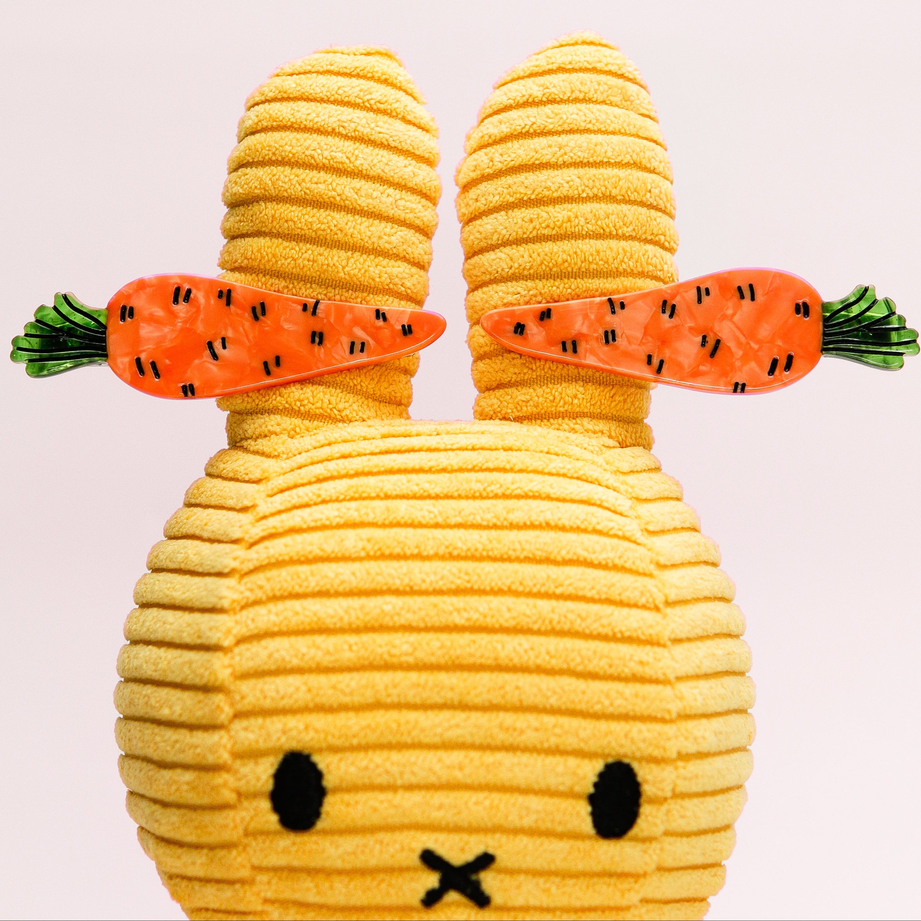 Miffy Corduroy Yellow 9" + Carrot Hair Clips image 1