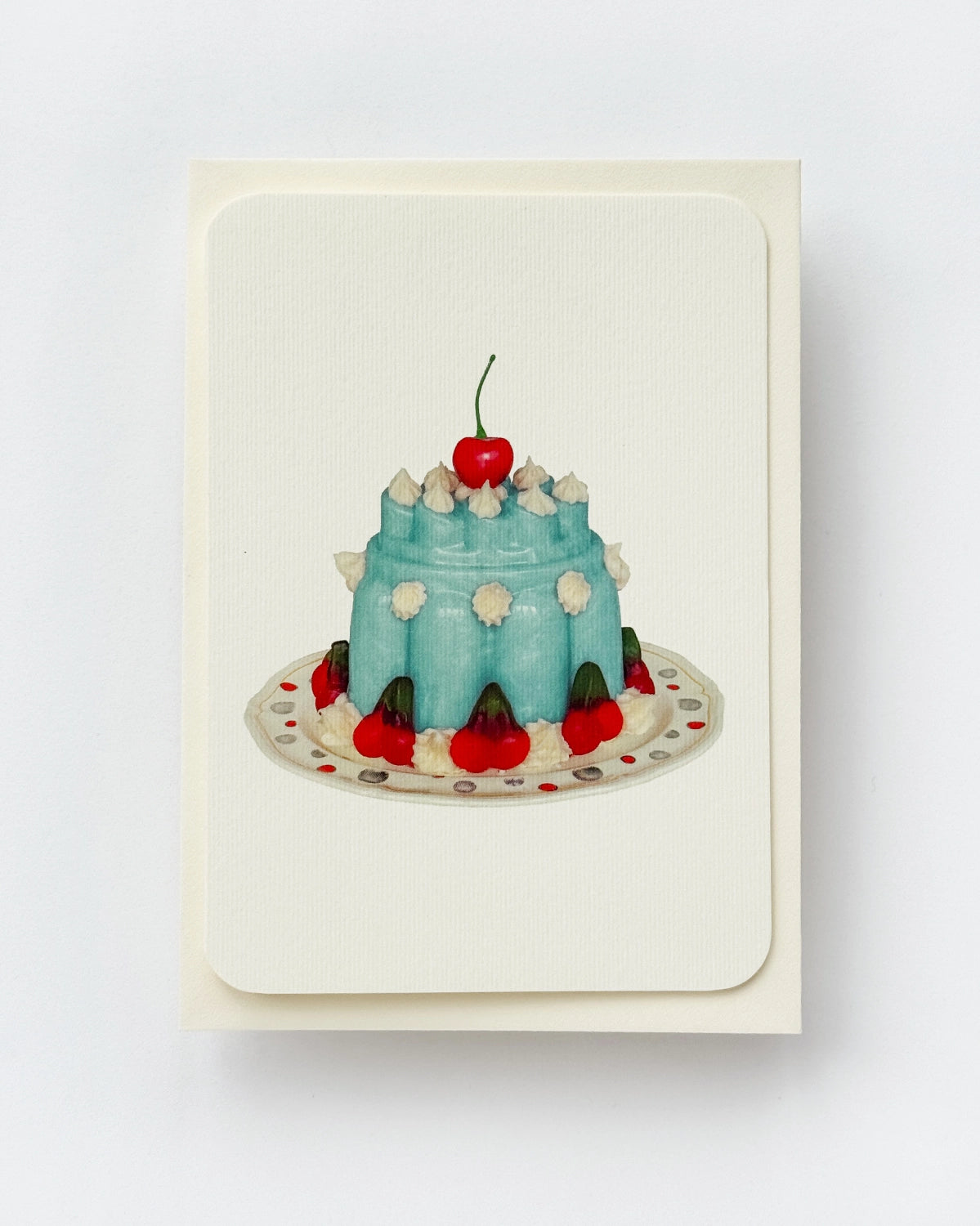Violet Petal Cream Blancmange Greeting Card image 1