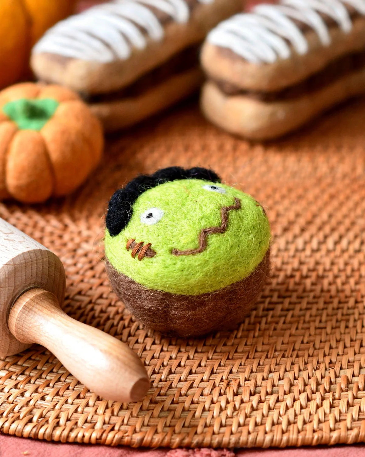 Felt Cupcake  Green Monster image 3