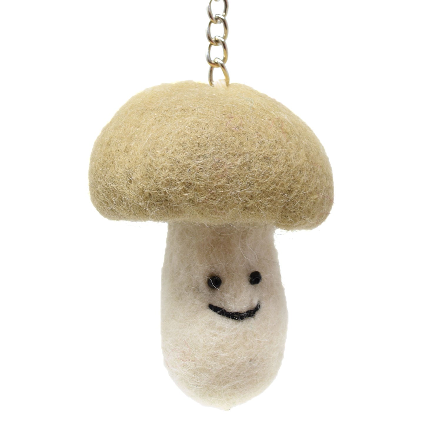 Brown Mushroom Felt Keychain image 1