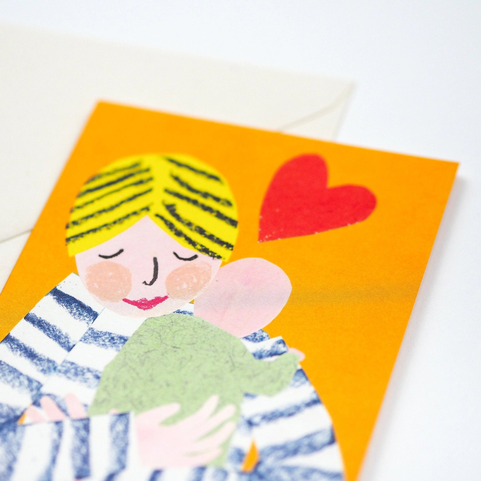 New Baby Cuddle Card Orange