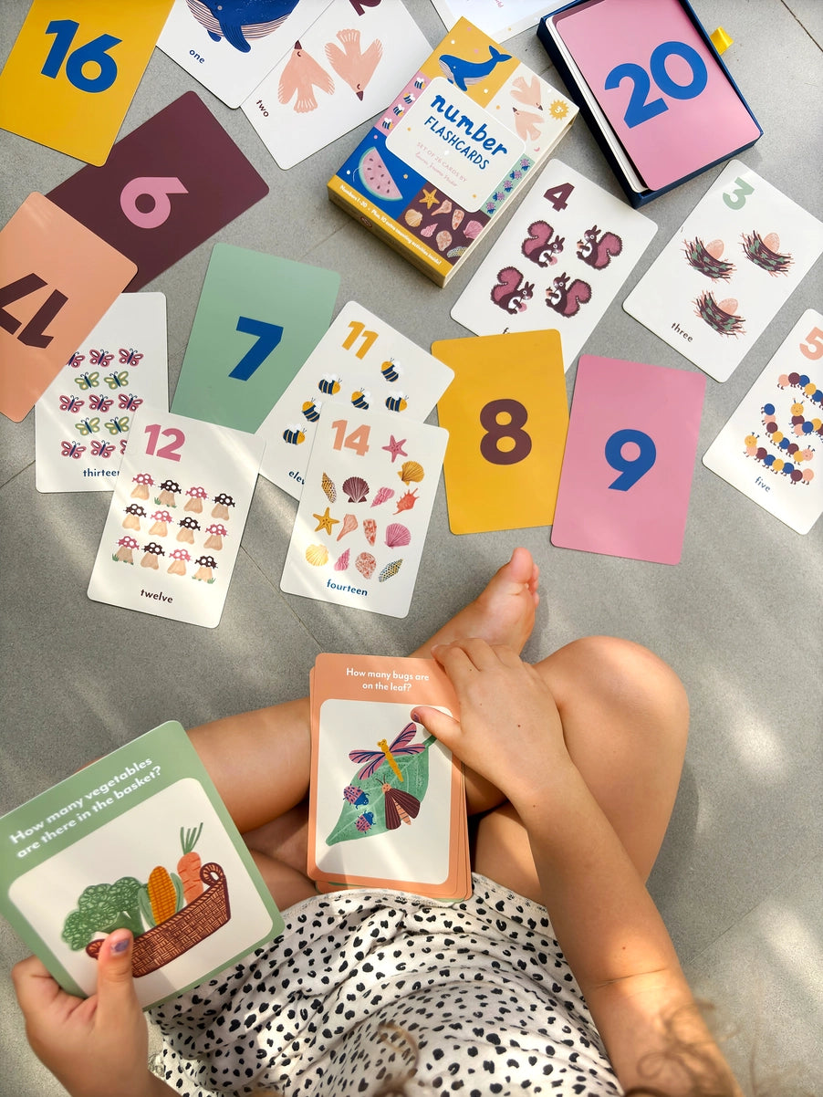 1- 20 Illustrated Number Flashcards image 1