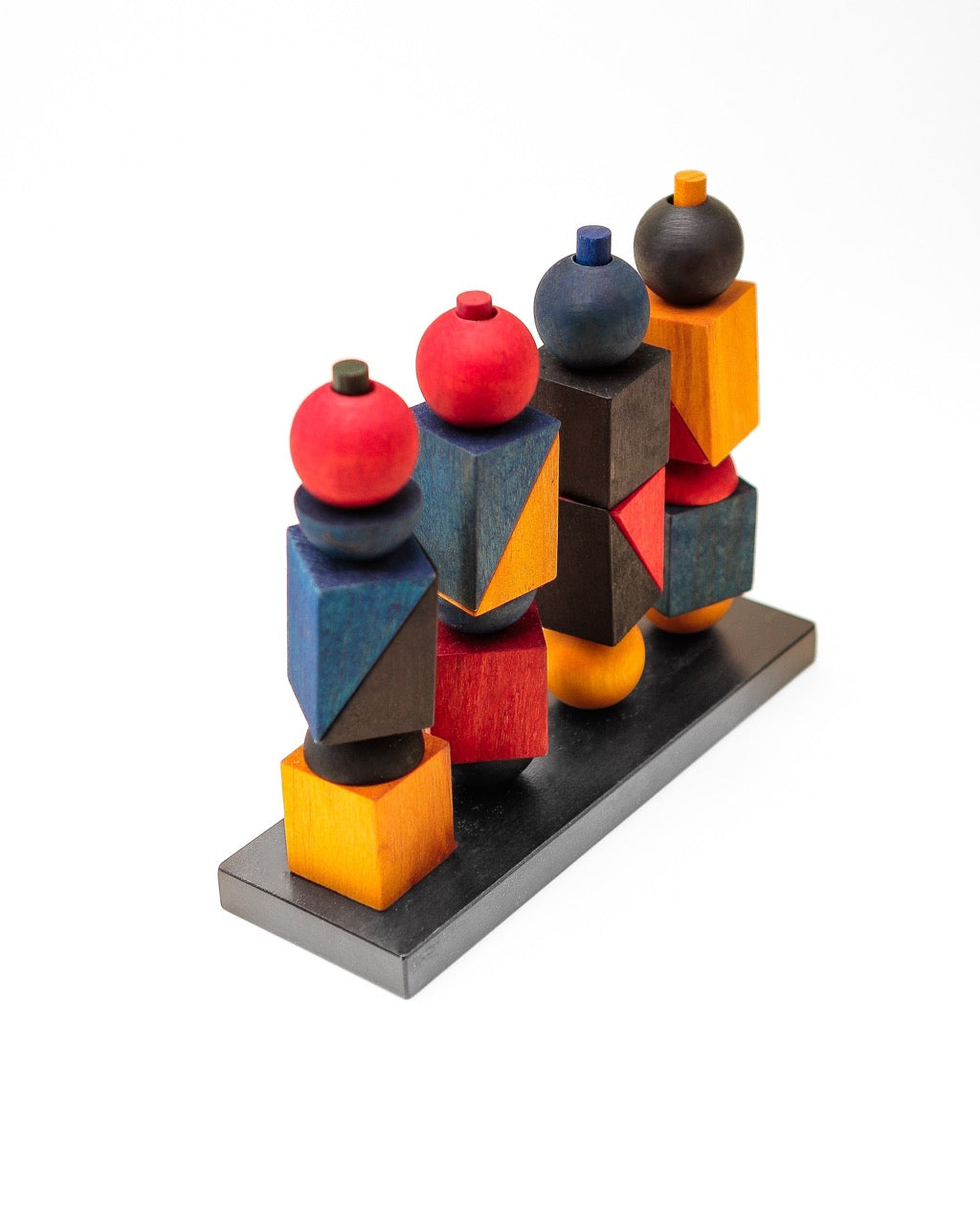 Modern Wooden Stacking Toy X image 1