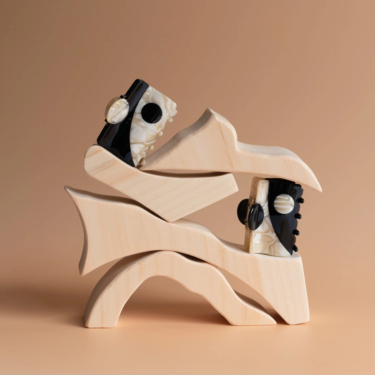 Yin Yang Acetate Hair Claw Clips