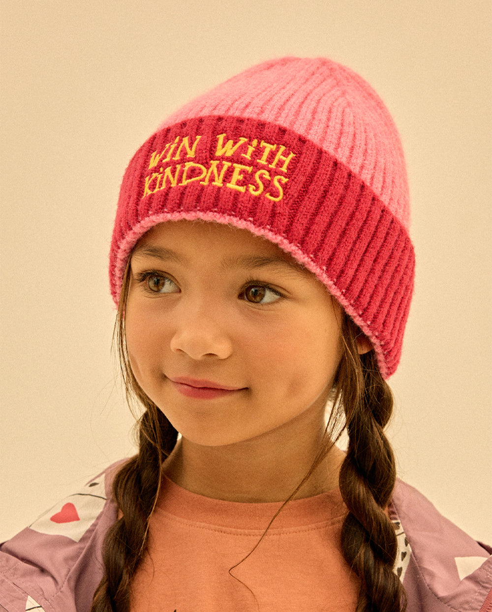 Kindness Beanie Pink image 2