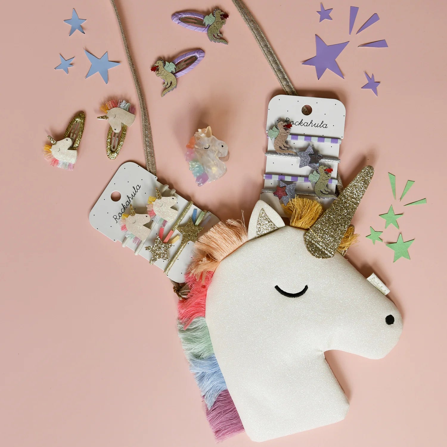 Rainbow Unicorn Hair Clips