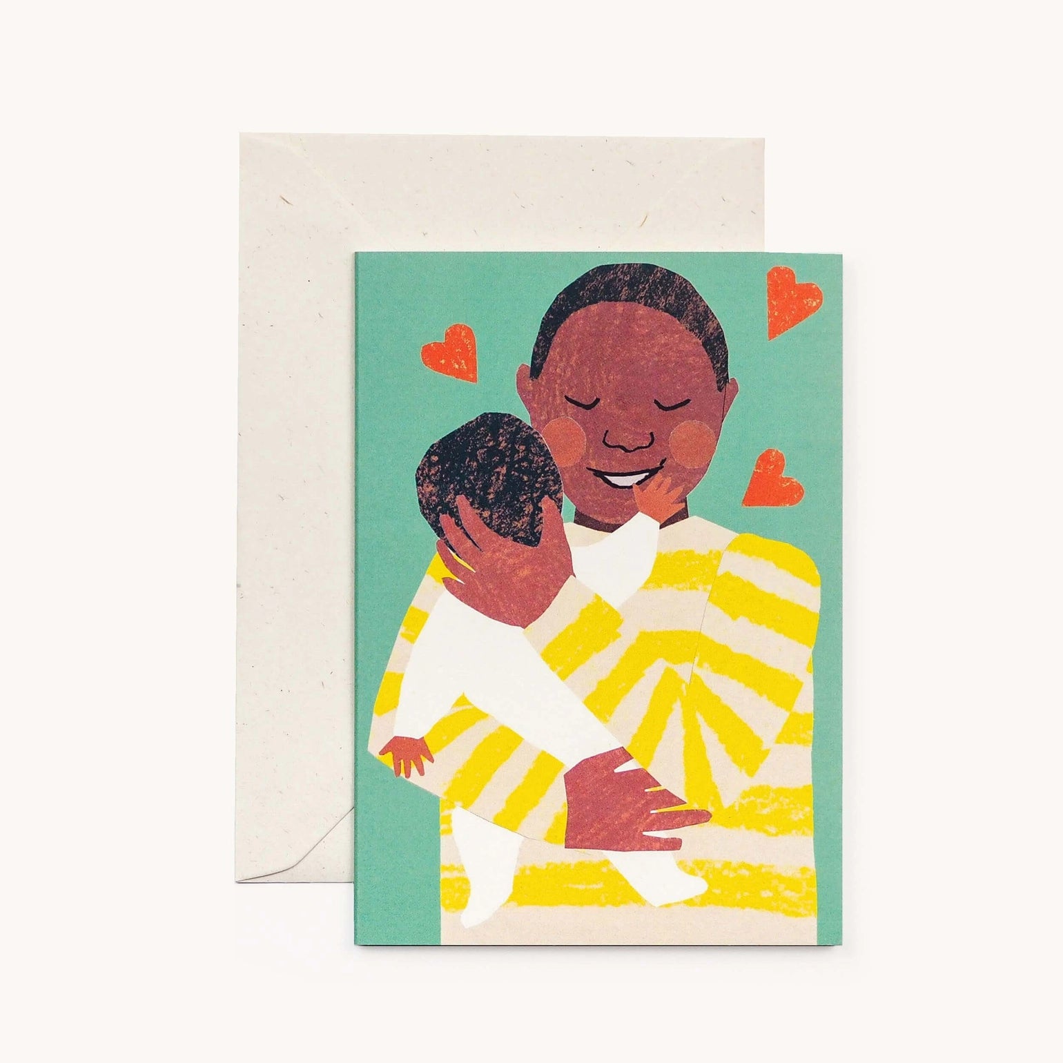 New Baby Cuddle Card Green