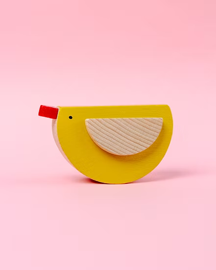 POPI Yellow Wooden Bird