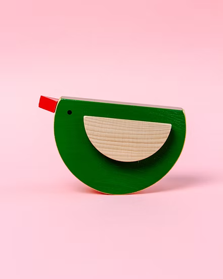POPO Dark Green Wooden Bird