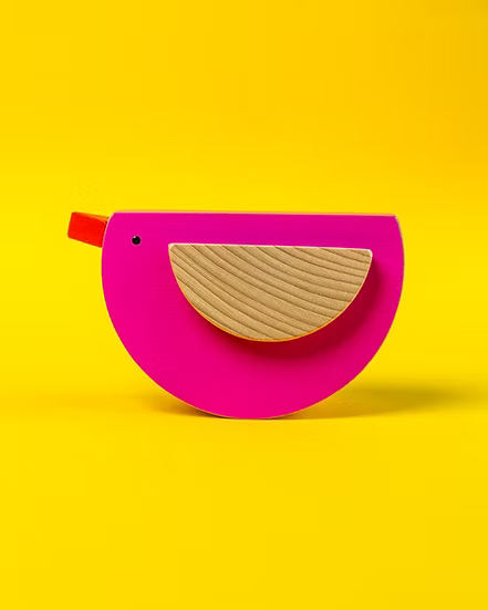 PUPI Magenta Pink Wooden Bird