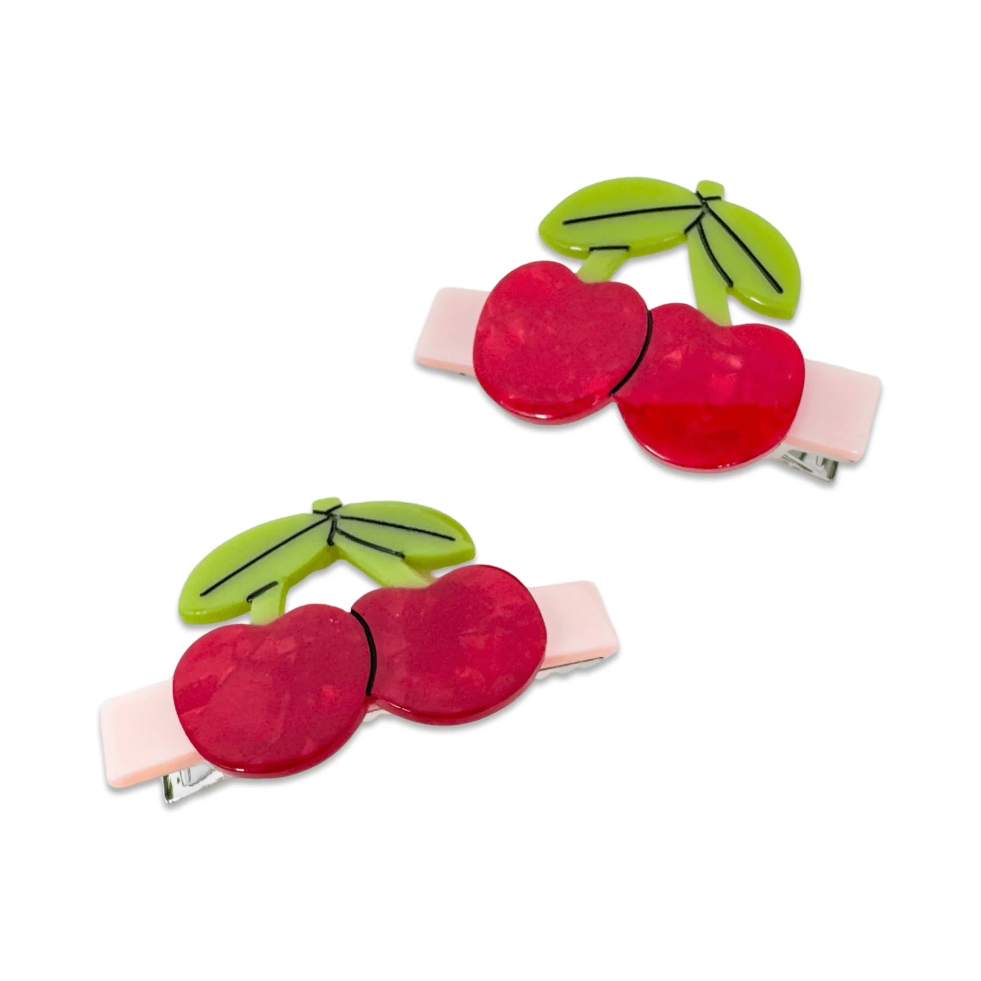 Cherry Alligator Hair Clip Set image 1