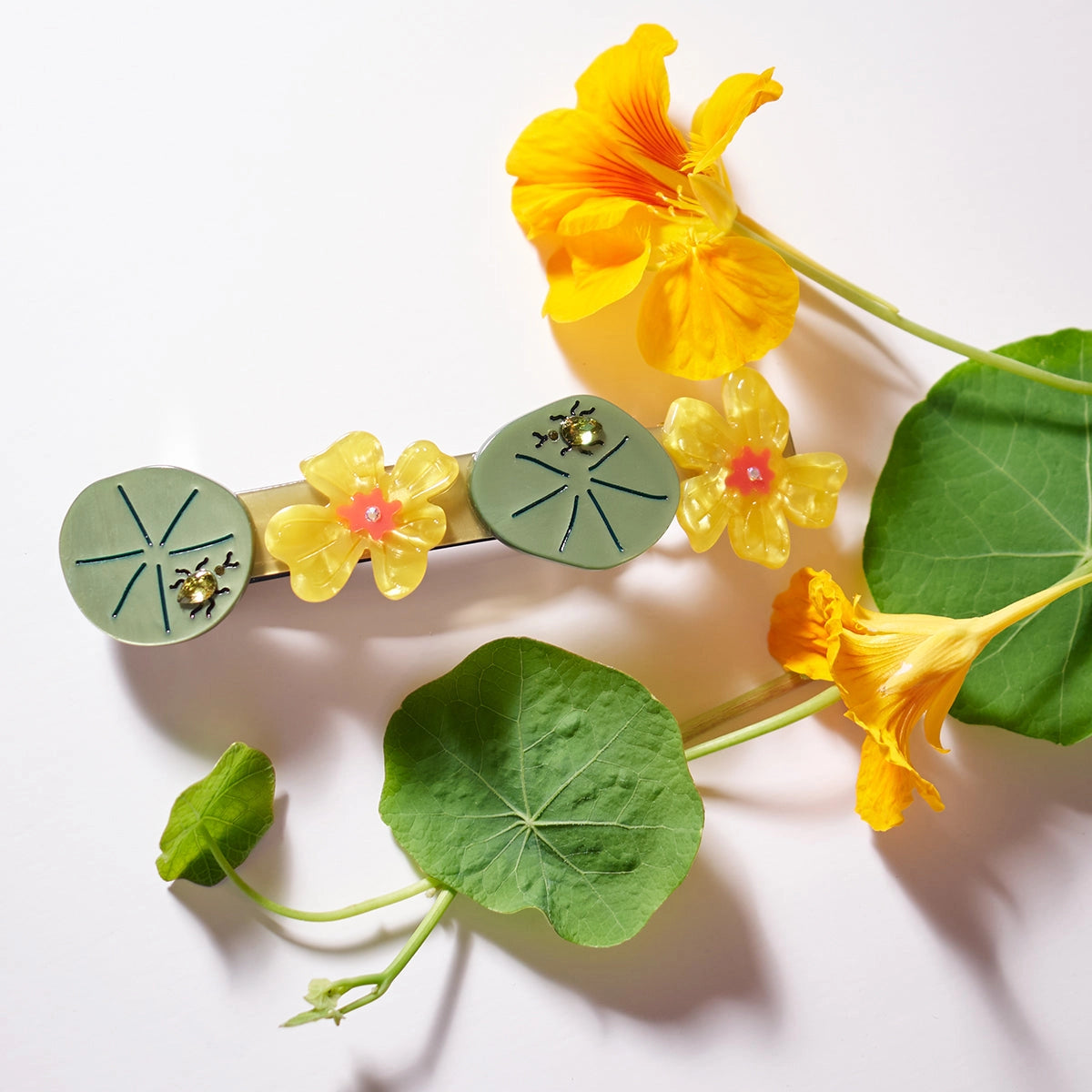 Jewelled Nasturtium Flower Beetle French Barrette
