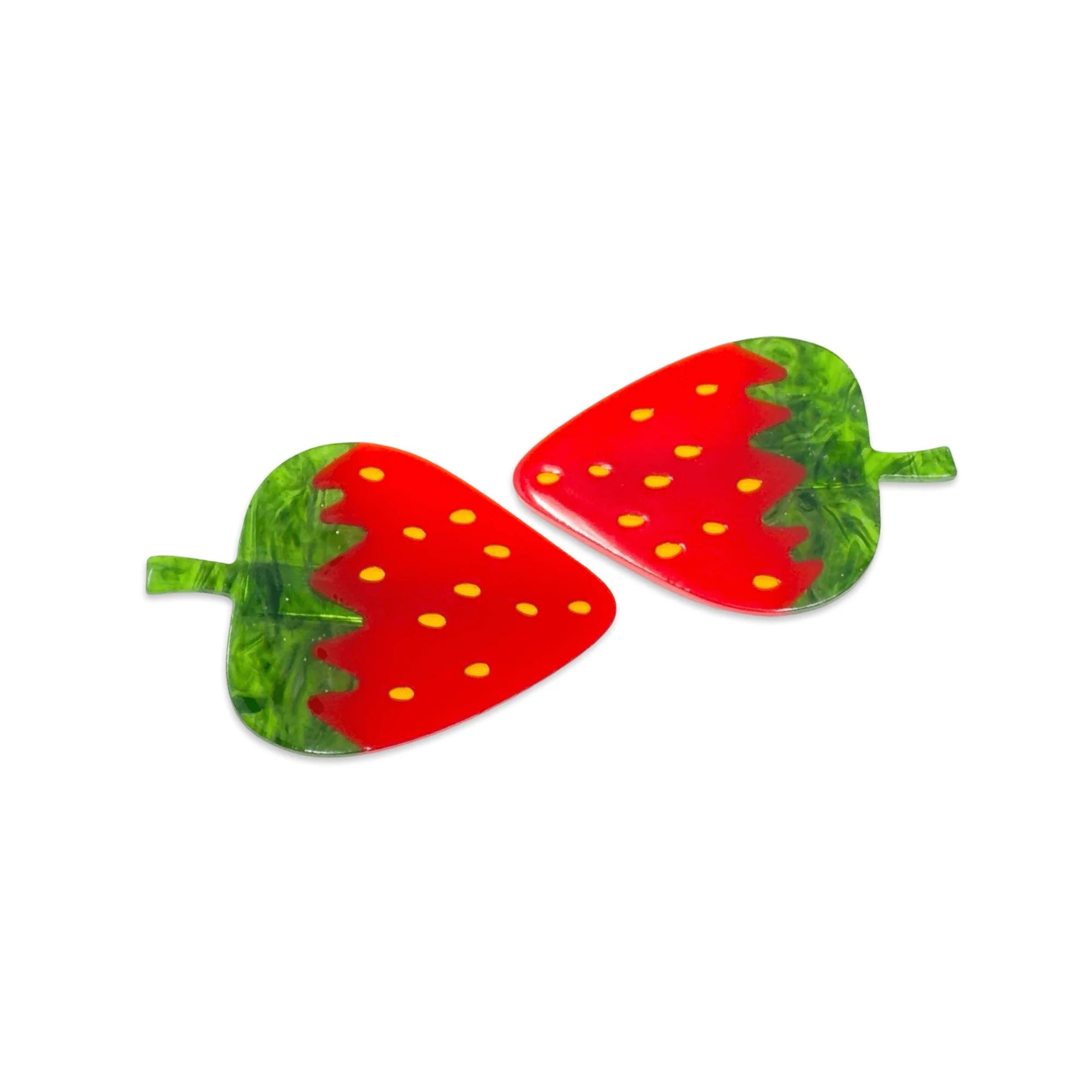 Strawberry Alligator Hair Clip Set image 0
