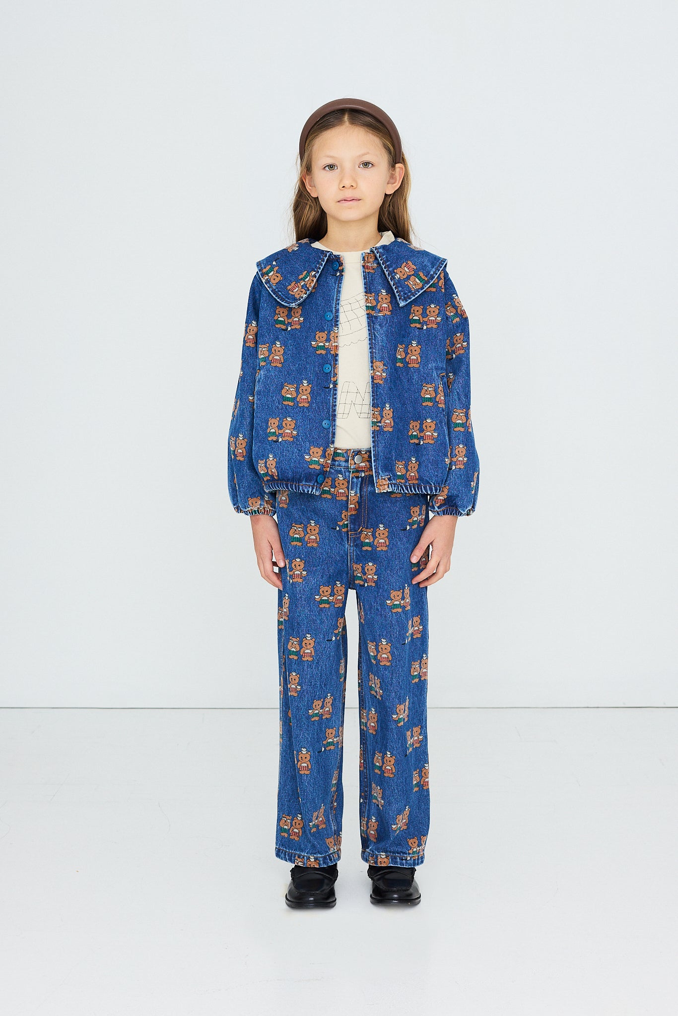 Tinycottons Tiny Tea Room Straight Denim Pant Organic Cotton