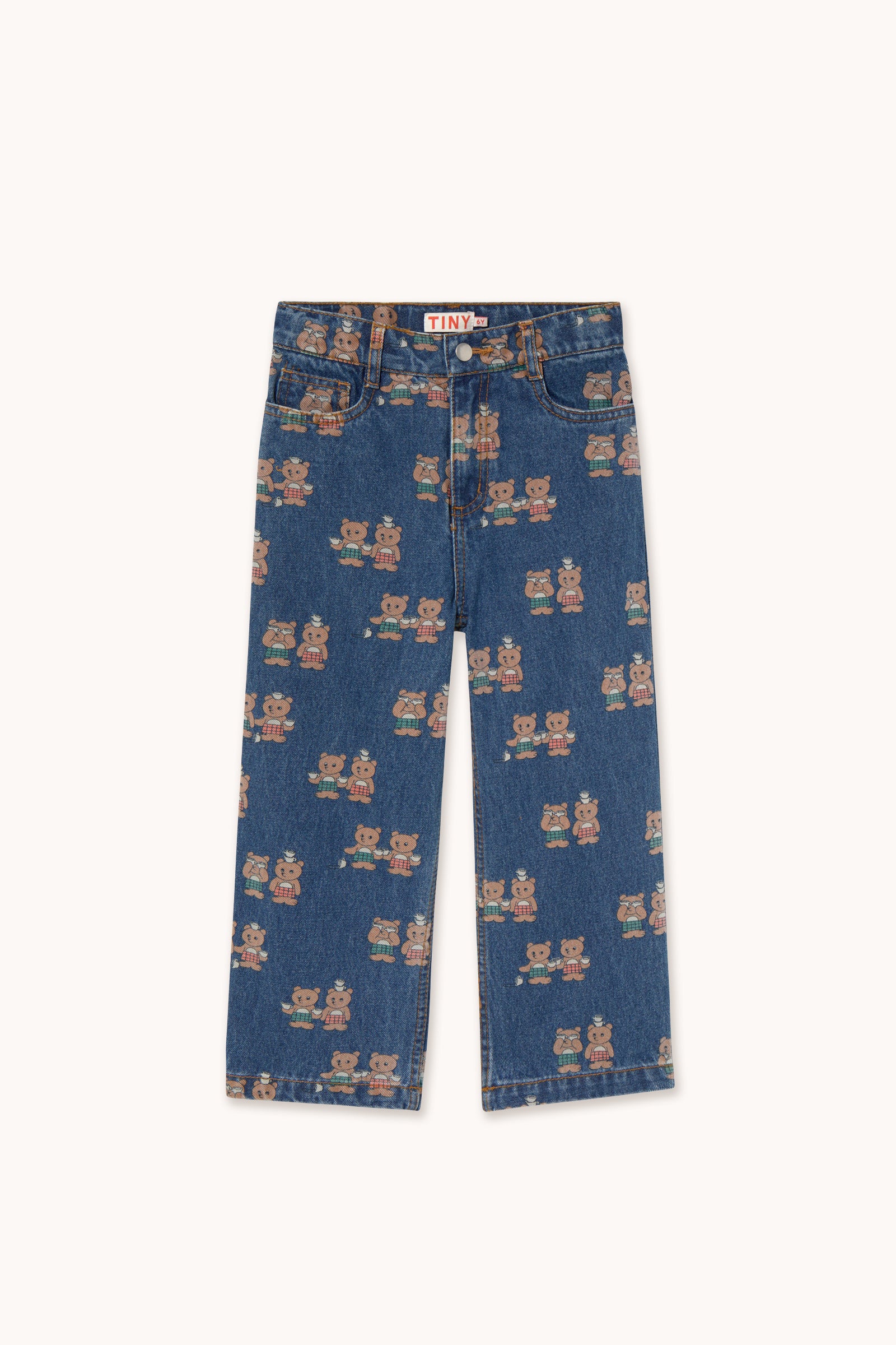 Tinycottons Tiny Tea Room Straight Denim Pant Organic Cotton