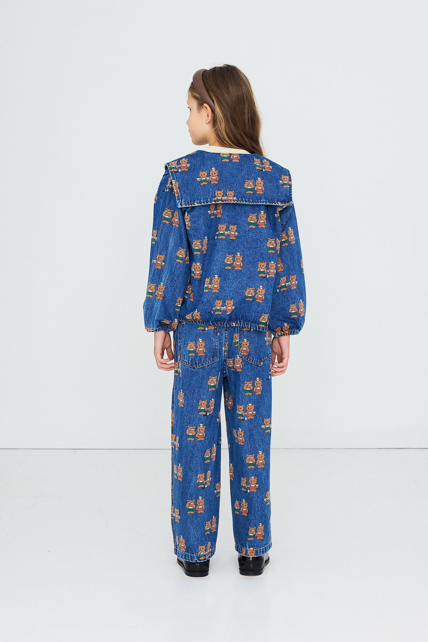 Tinycottons Tiny Tea Room Straight Denim Pant Organic Cotton