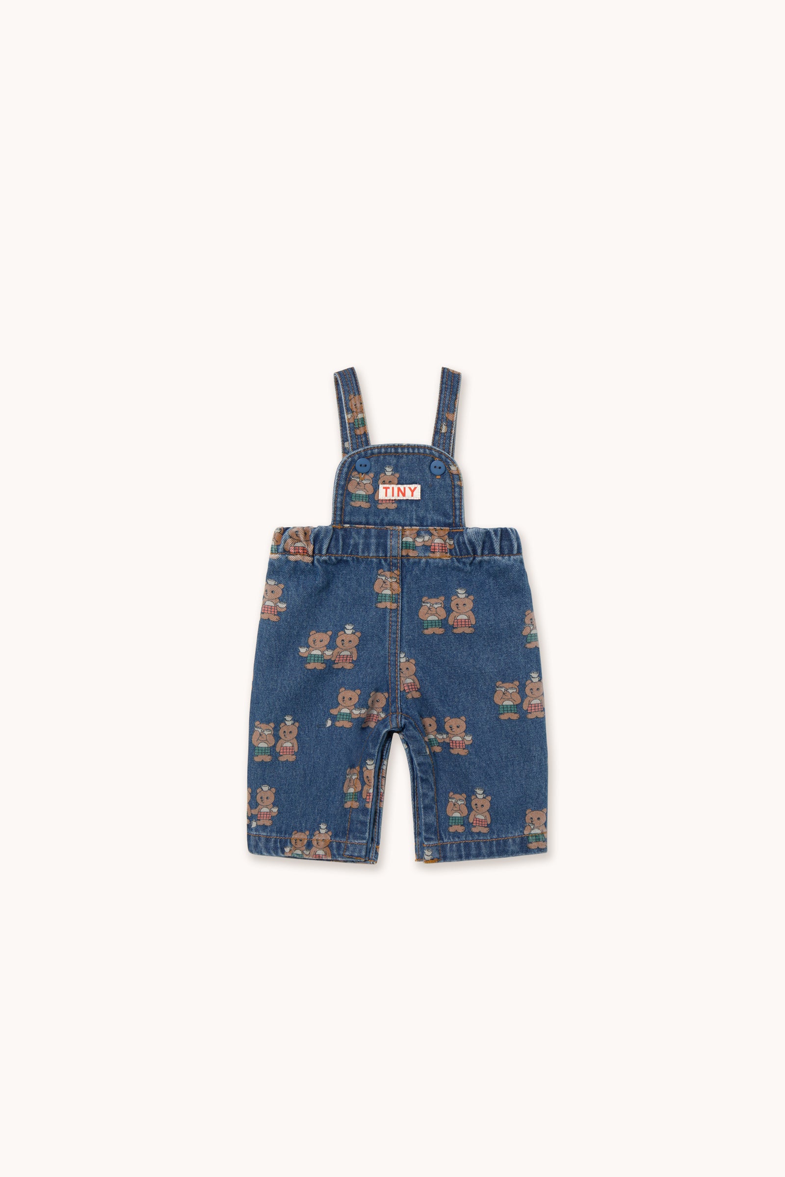 Tinycottons Tiny Tea Room Baby Denim Dungaree Organic Cotton