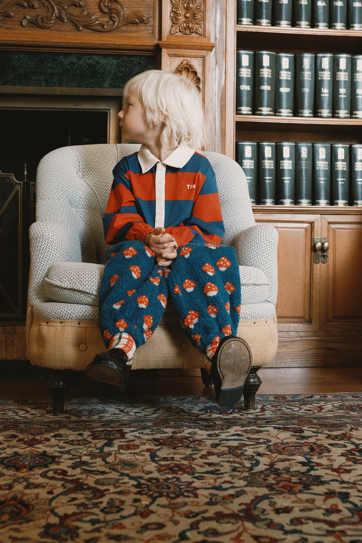Tinycottons Mushrooms Sherpa Sweatpants Organic cotton