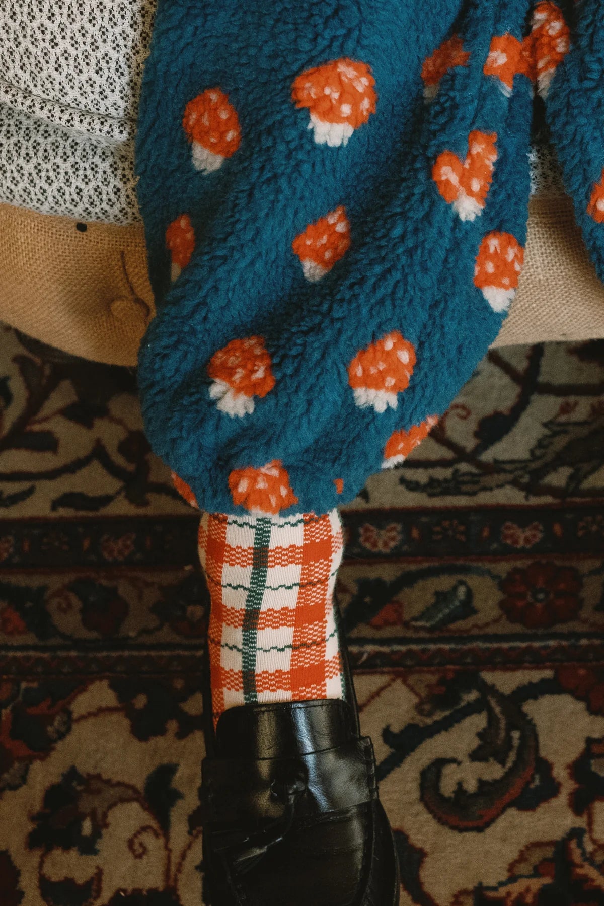 Tinycottons Mushrooms Sherpa Sweatpants Organic cotton