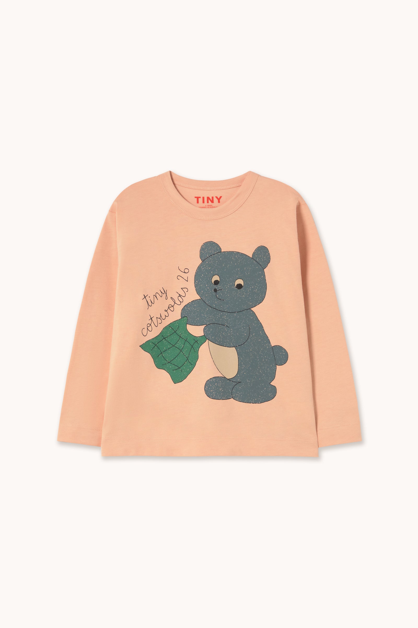 Tinycottons Bear Graphic Sleeve Tee Organic Cotton