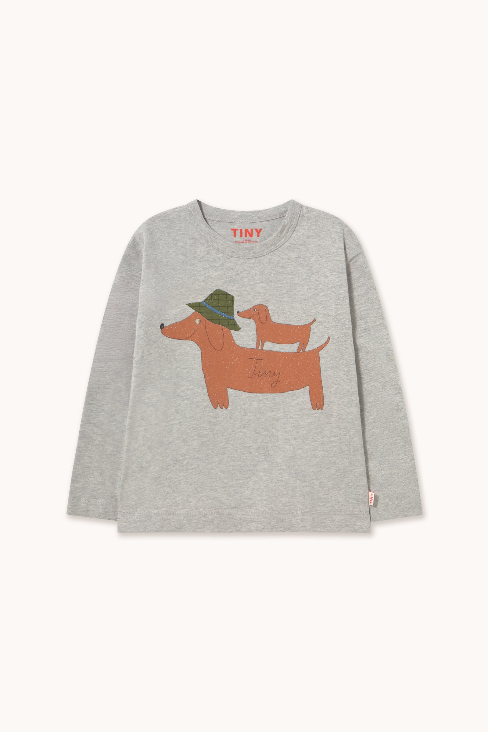 Tinycottons Two Dogs Graphic Sleeve Tee Organic Cotton