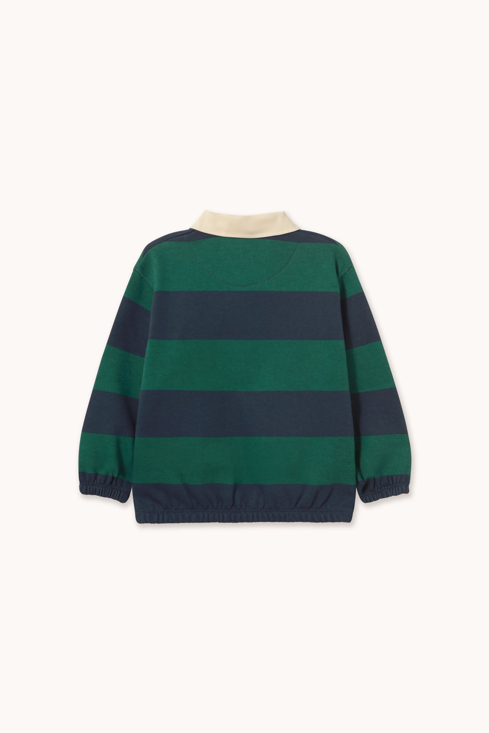 Tinycottons Navy Stripes Polo Sweatshirt Organic Cotton