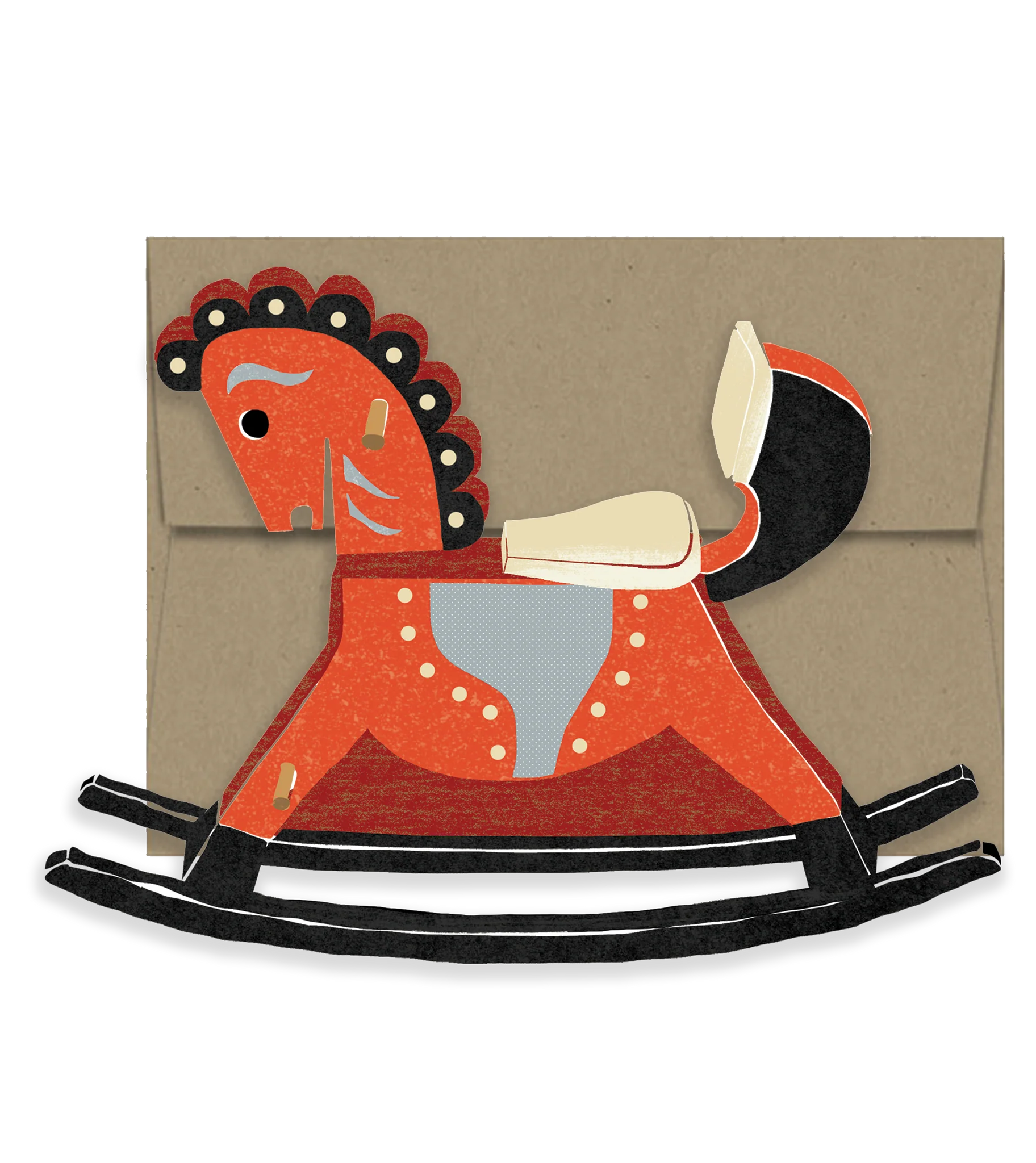 Rocking Horse Die Cut Card