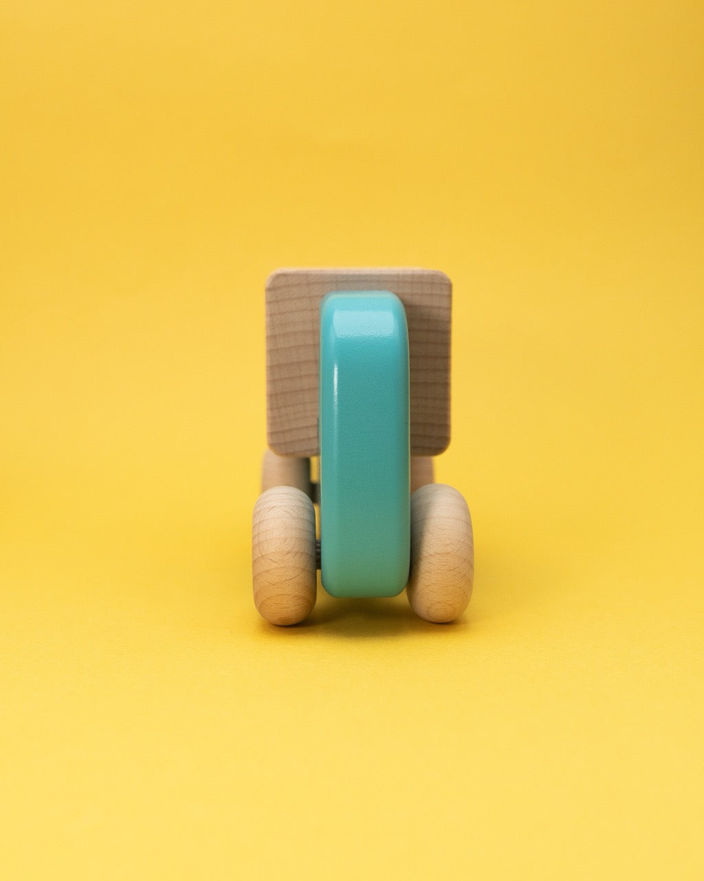 Wooden Teal Truck with Blocks
