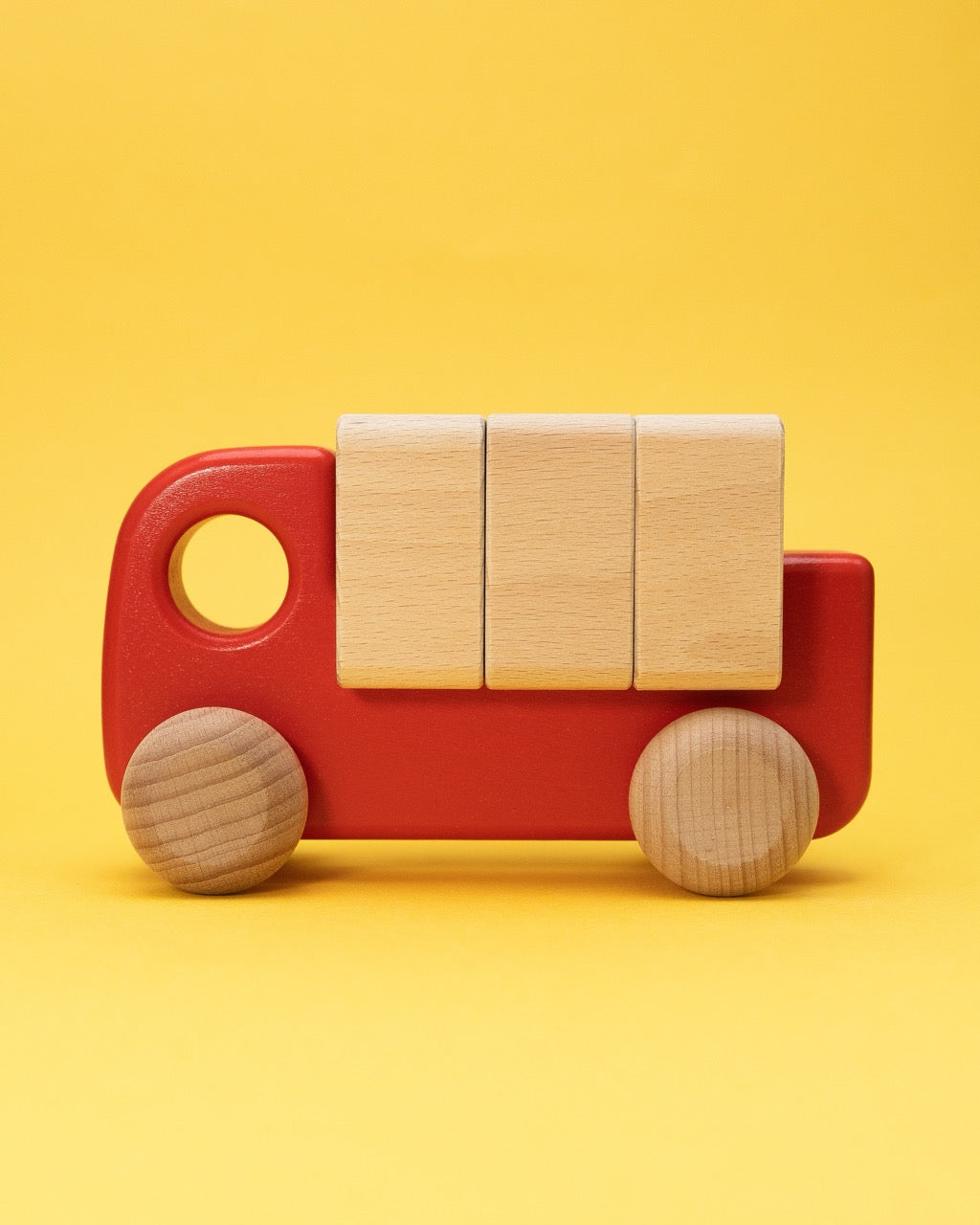 Wooden Red Truck with Blocks