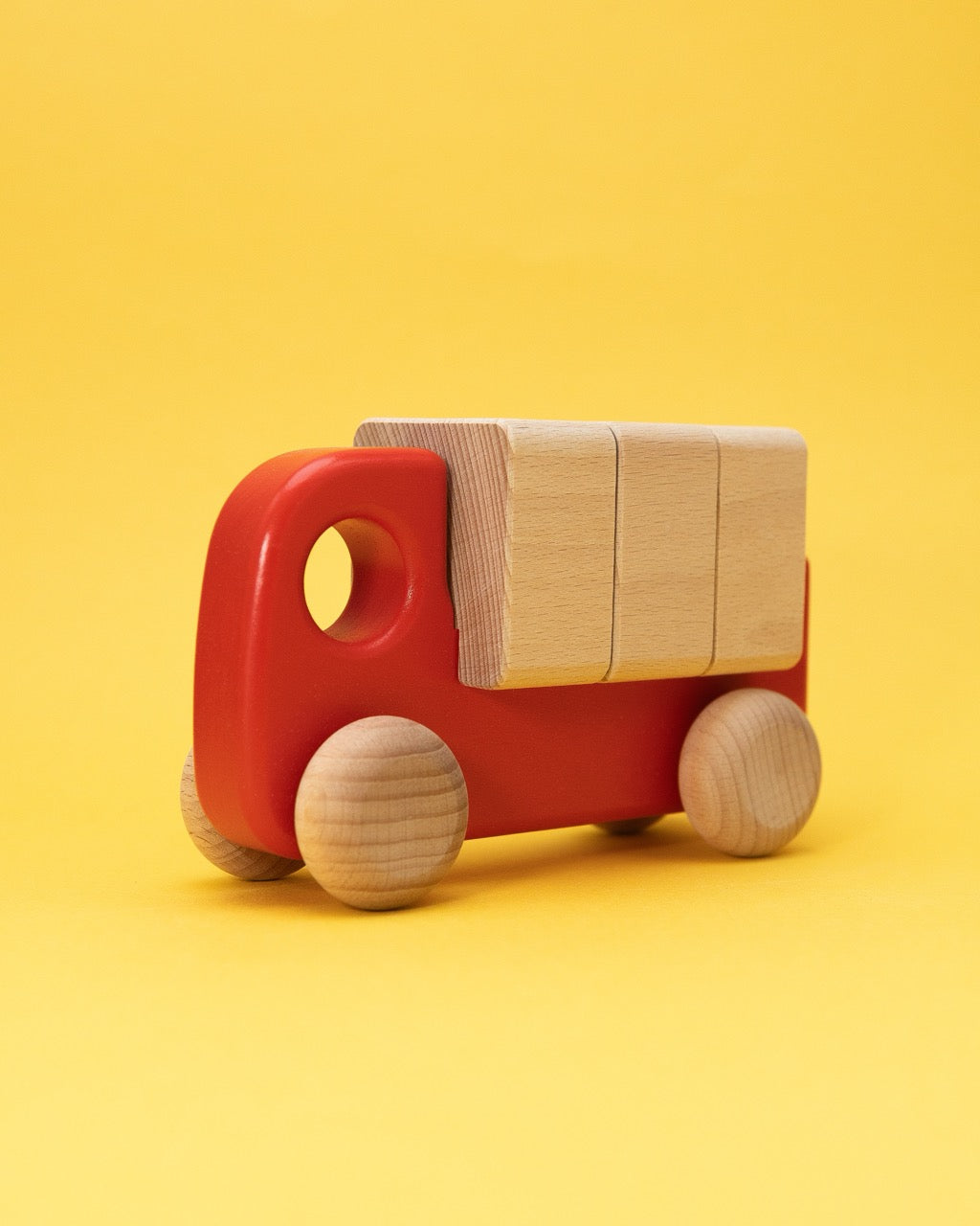 Wooden Red Truck with Blocks