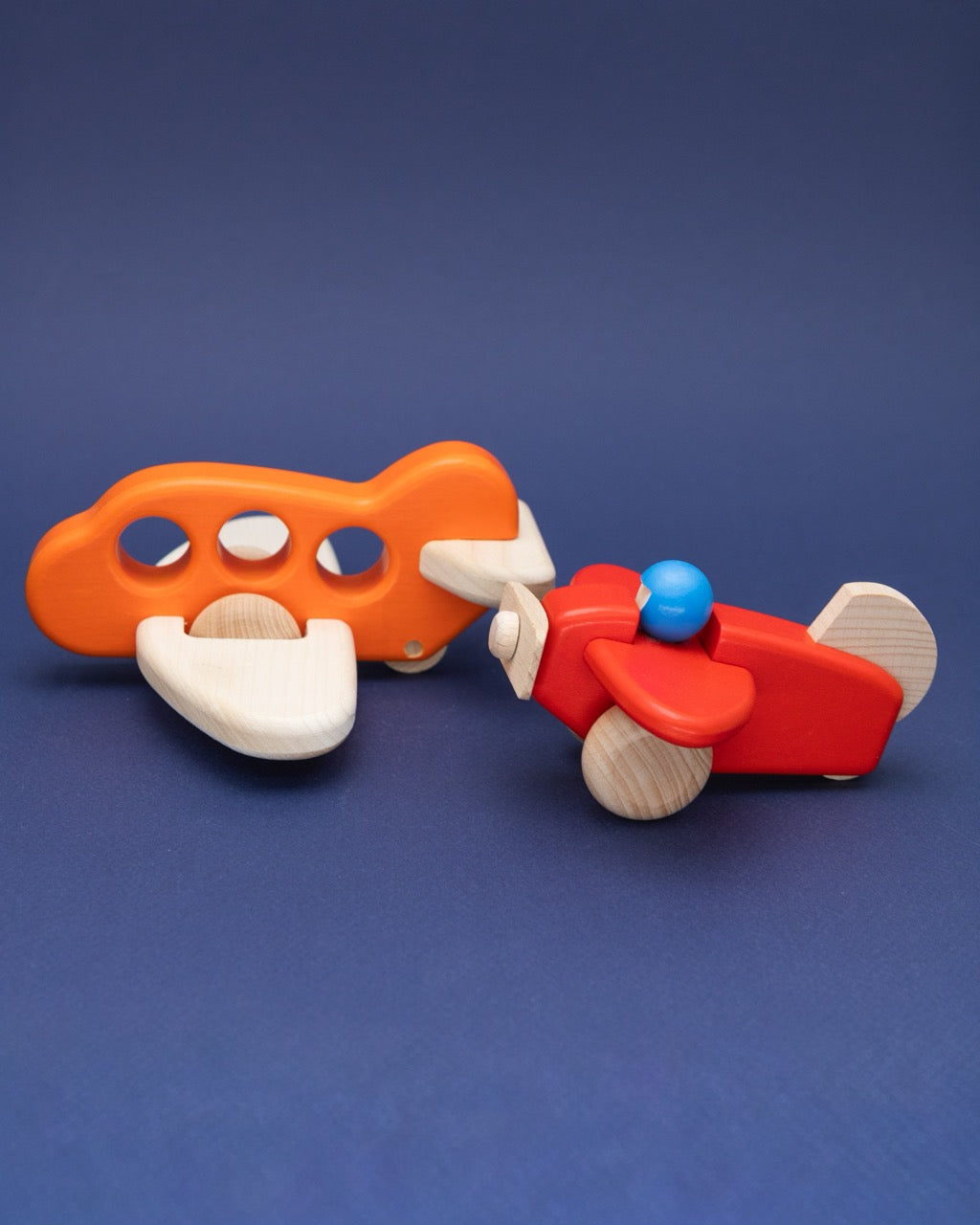 Wooden Orange Airplane