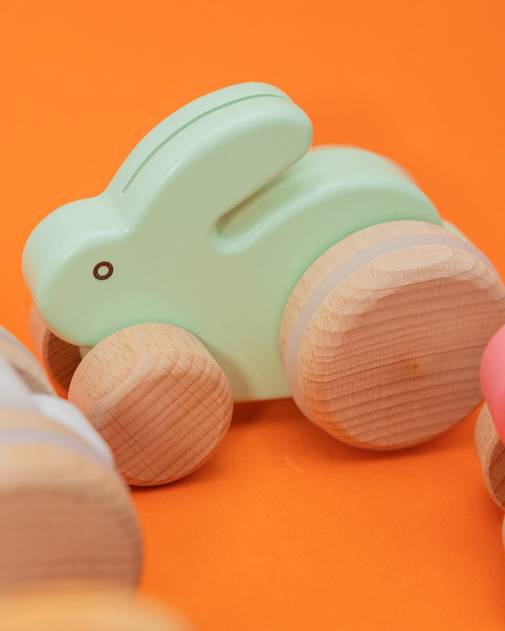 Wooden Push Bunny Mint
